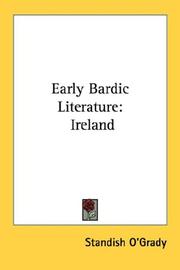 Cover of: Early Bardic Literature: Ireland