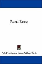 Cover of: Rural Essays by A. J. Downing, Fredrika Bremer