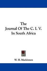 Cover of: The Journal Of The C. I. V. In South Africa