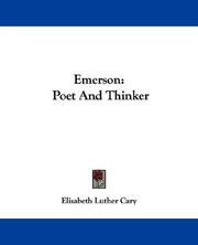 Cover of: Emerson: Poet And Thinker