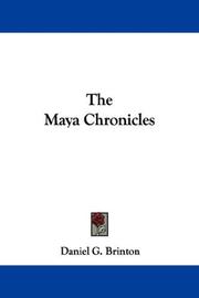 Cover of: The Maya Chronicles