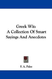 Cover of: Greek Wit by Frederick Apthorp Paley