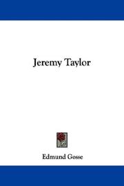 Cover of: Jeremy Taylor by Edmund Gosse