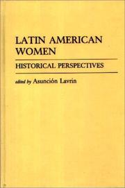 Cover of: Latin American Women: Historical Perspectives (Contributions in Women's Studies)