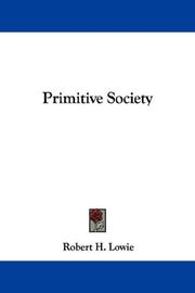 Cover of: Primitive Society