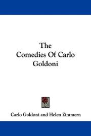 Cover of: The Comedies Of Carlo Goldoni by Carlo Goldoni