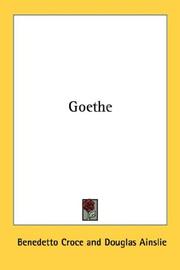 Goethe by Benedetto Croce
