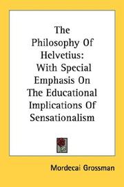 The philosophy of Helvetius by Mordecai Grossman