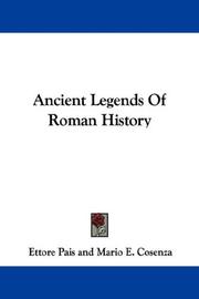 Cover of: Ancient Legends Of Roman History | Ettore Pais