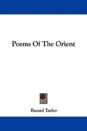 Cover of Poems Of The Orient