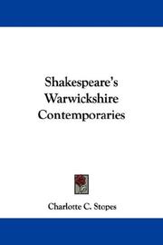 Cover of: Shakespeare's Warwickshire Contemporaries