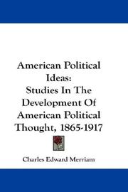 Cover of: American Political Ideas by Charles Edward Merriam