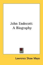 Cover of: John Endecott: A Biography