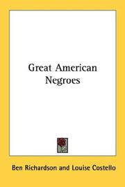 Cover of: Great American Negroes