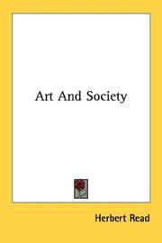 Cover of: Art And Society by Herbert Edward Read