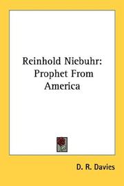 Cover of: Reinhold Niebuhr: Prophet From America