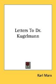 Cover of: Letters To Dr. Kugelmann