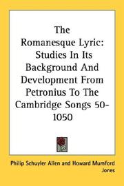 The Romanesque lyric by Philip Schuyler Allen