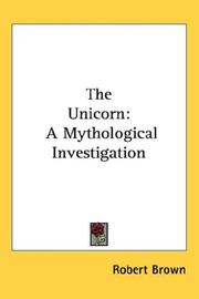Cover of: The Unicorn by Robert Brown - undifferentiated