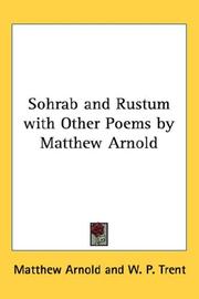 Cover of: Sohrab and Rustum with Other Poems by Matthew Arnold by Matthew Arnold, Matthew Arnold
