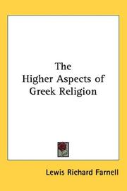 Cover of: The Higher Aspects of Greek Religion by Lewis Richard Farnell