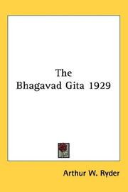 Cover of: The Bhagavad Gita 1929