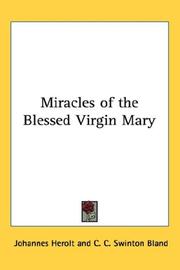 Cover of: Miracles of the Blessed Virgin Mary by Johannes Herolt