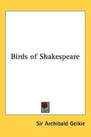 Cover of: Birds of Shakespeare | Sir Archibald Geikie
