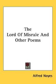 Cover of: The Lord Of Misrule And Other Poems