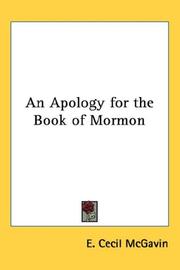 Cover of: An Apology for the Book of Mormon