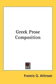 Cover of: Greek Prose Composition