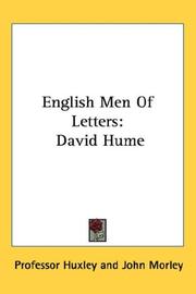 Cover of: English Men Of Letters by Professor Huxley