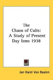Cover of: The Chaos of Cults by Jan Karel Van Baalen