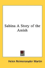 Cover of: Sabina A Story of the Amish