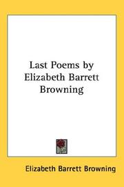 Cover of: Last Poems by Elizabeth Barrett Browning