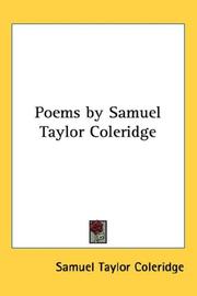 Cover of: Poems by Samuel Taylor Coleridge | Samuel Taylor Coleridge