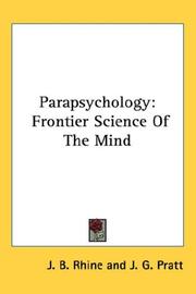 Cover of: Parapsychology by J. B. Rhine, J. G. Pratt