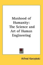 Cover of: Manhood of humanity