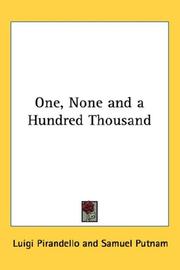 Cover of: One, None and a Hundred Thousand