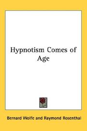 Cover of: Hypnotism Comes of Age