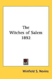 Cover of: The Witches of Salem 1892 by Winfield S. Nevins