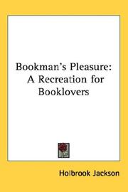 Cover of: Bookman's pleasure
