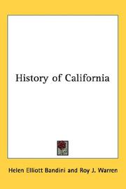 Cover of: History of California by Helen Elliott Bandini