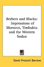 Cover of: Berbers and Blacks by Barrows, David Prescott, Barrows, David Prescott