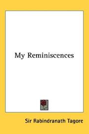 Cover of: My Reminiscences by Rabindranath Tagore, Rabindranath Tagore