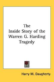 Cover of: The Inside Story of the Warren G. Harding Tragedy