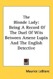 Cover of: The Blonde Lady by Maurice Leblanc