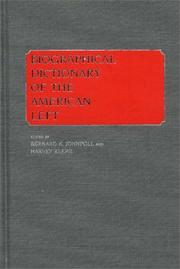 Cover of: Biographical dictionary of the American Left