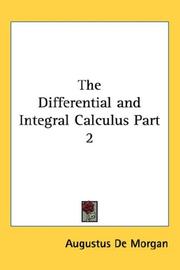 Cover of: The Differential and Integral Calculus Part 2