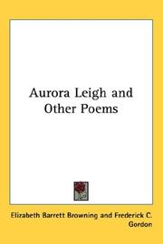 Cover of: Aurora Leigh and Other Poems by Elizabeth Barrett Browning, Elizabeth Barrett Browning